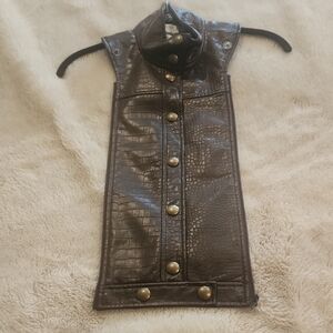 NWT Veronica Beard Rocco Dickey Faux Leather Croco Chickory